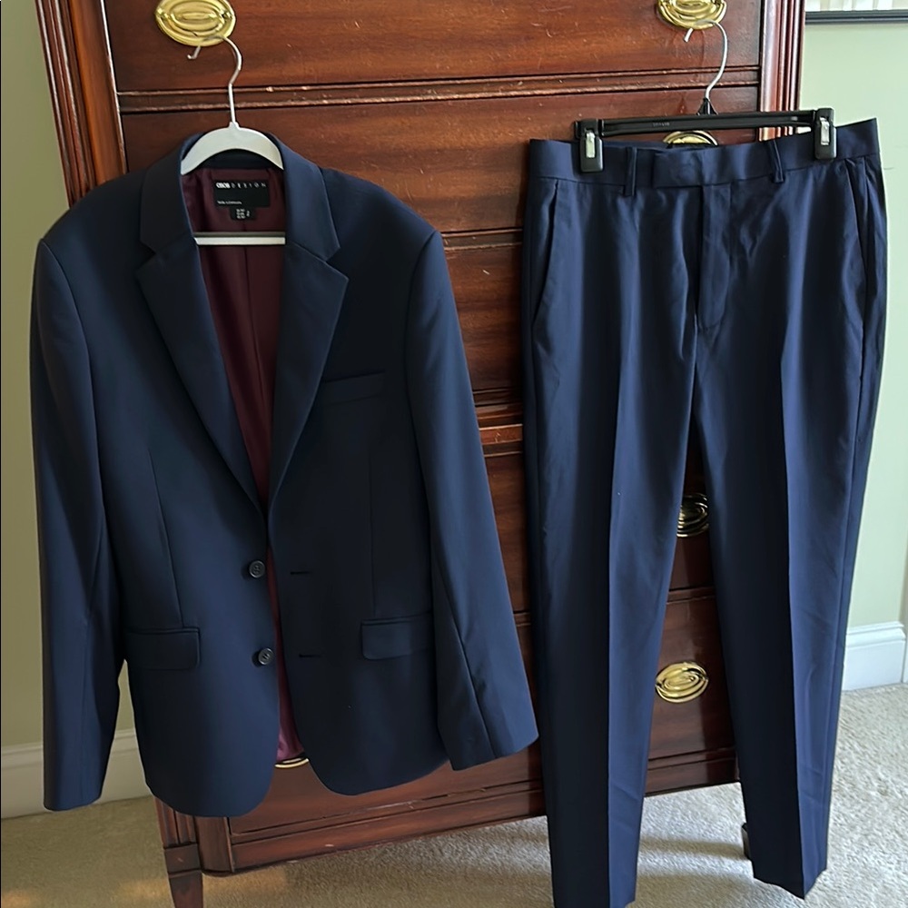 ASOS Design Navy Blue Slim Suit